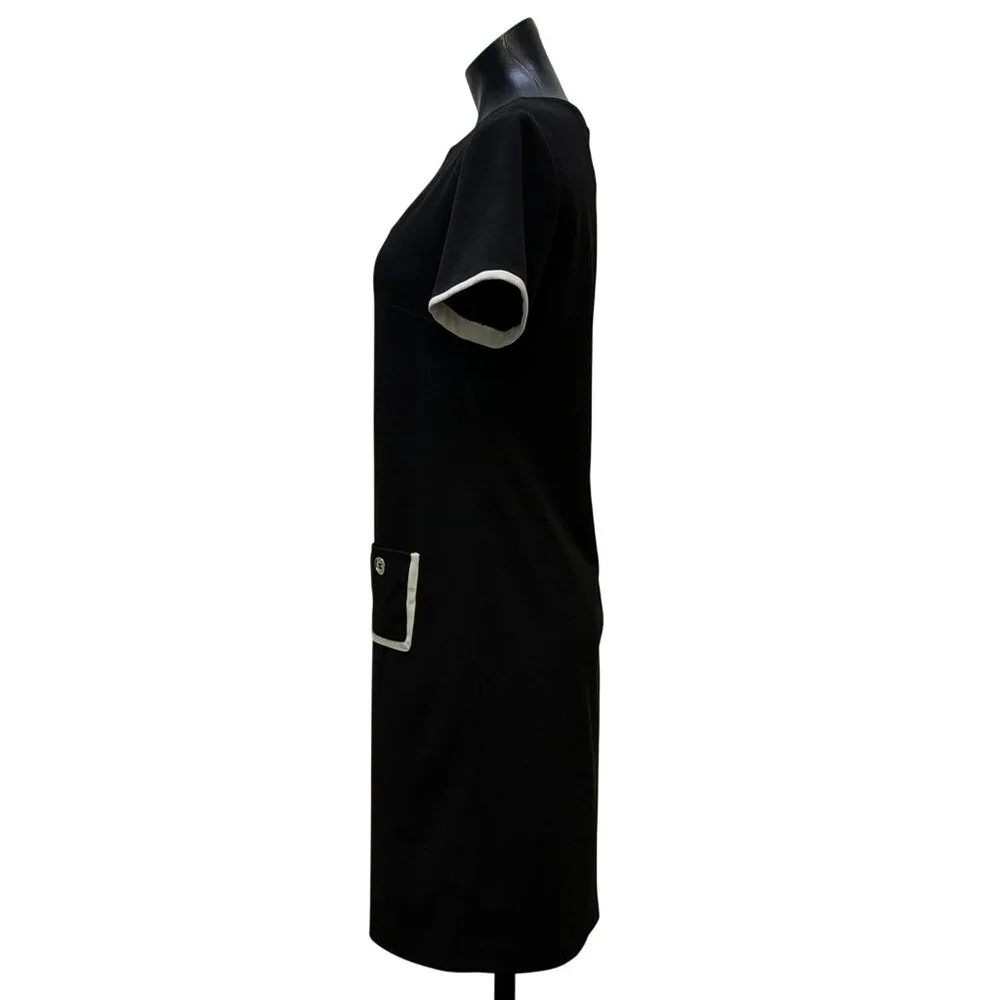 Tommy Hilfiger Black & White Knit Dress L - Picture 4 of 9